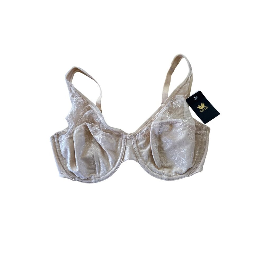 Wacoal Bra Womens 32DD Ivory No Padding Underwire Adjustable